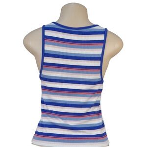 Mossimo Supply Co. striped cropped ribbed colorful tank top